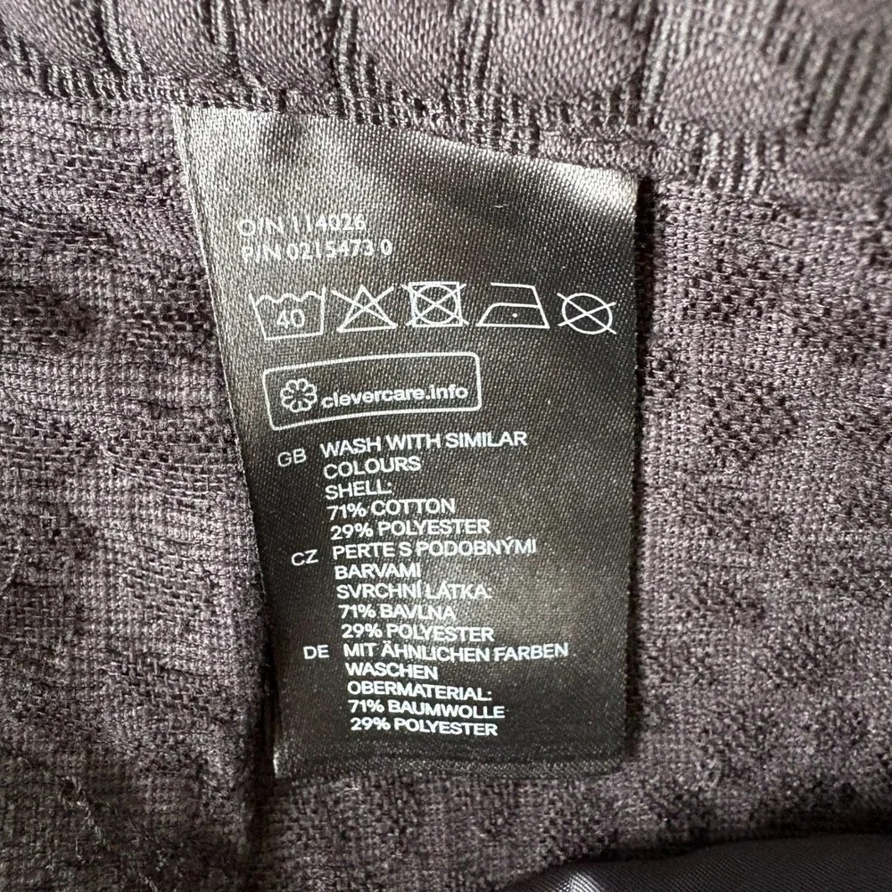 H&M Womens Black Textured Pleated Front A-Line Minimalist Classic Skirt Size‎ 14
